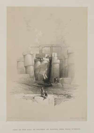Egypt and Nubia, Volume II: Part of the Hall of Columns at Karnak, Thebes