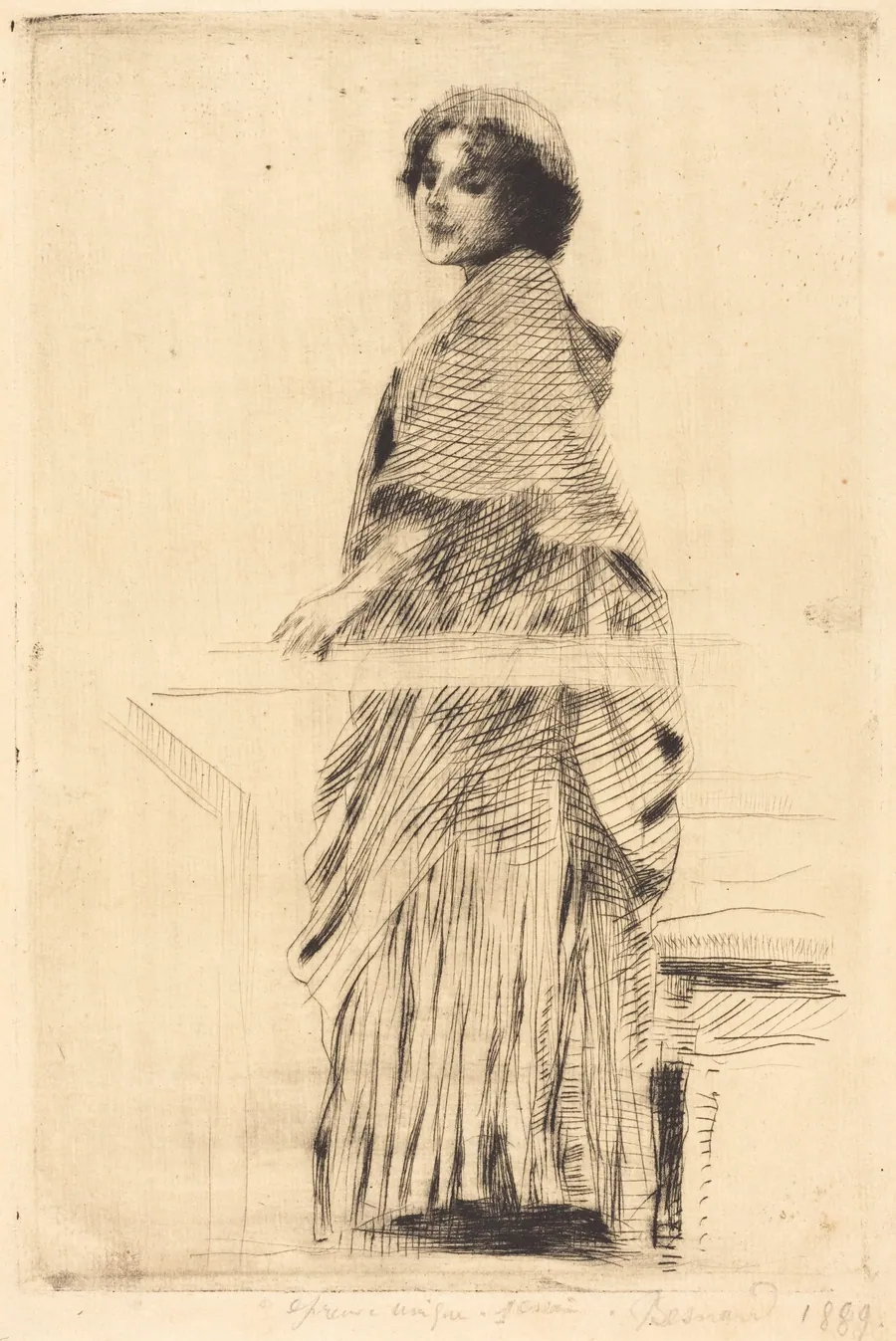 Woman in a Cape (La femme à la pèlerine) by Albert Besnard