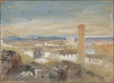 A Campanile among Ruins
