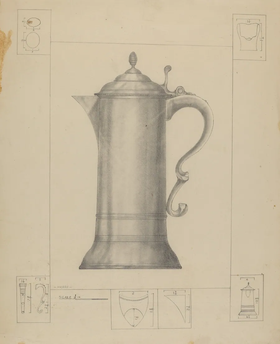Pewter Flagon by Henry Meyers