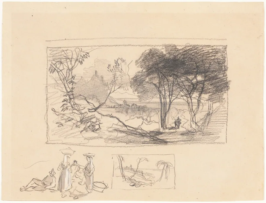 Sketches in Italy [recto] by Edward Lear