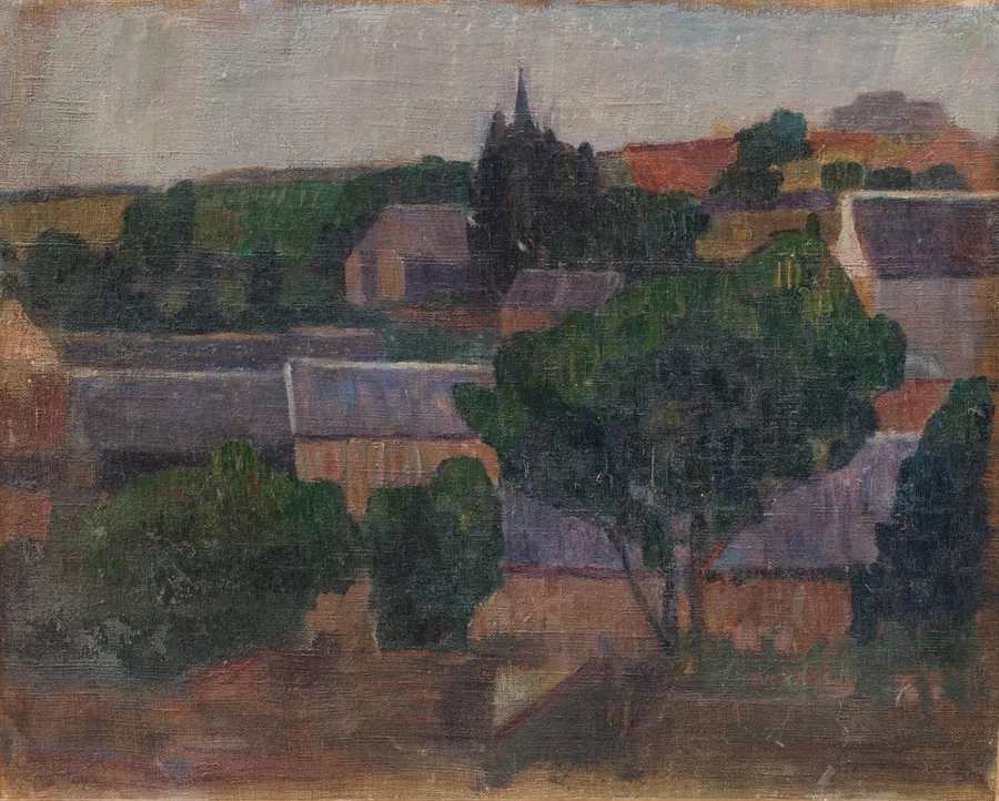 Landsby i Bretagne by G.F. Clement