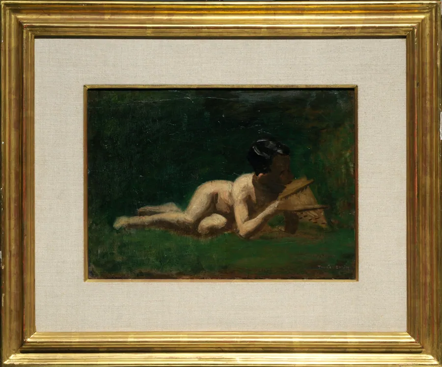 Study for Boy Reclining in "Arcadia" by Thomas Eakins, American, b. Philadelphia, Pennsylvania, 1844–1916