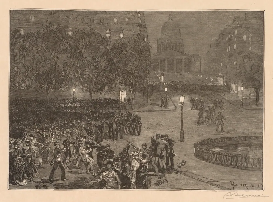 Bois du Monde: Les troubles du quartier Latin by Auguste Louis Lepère