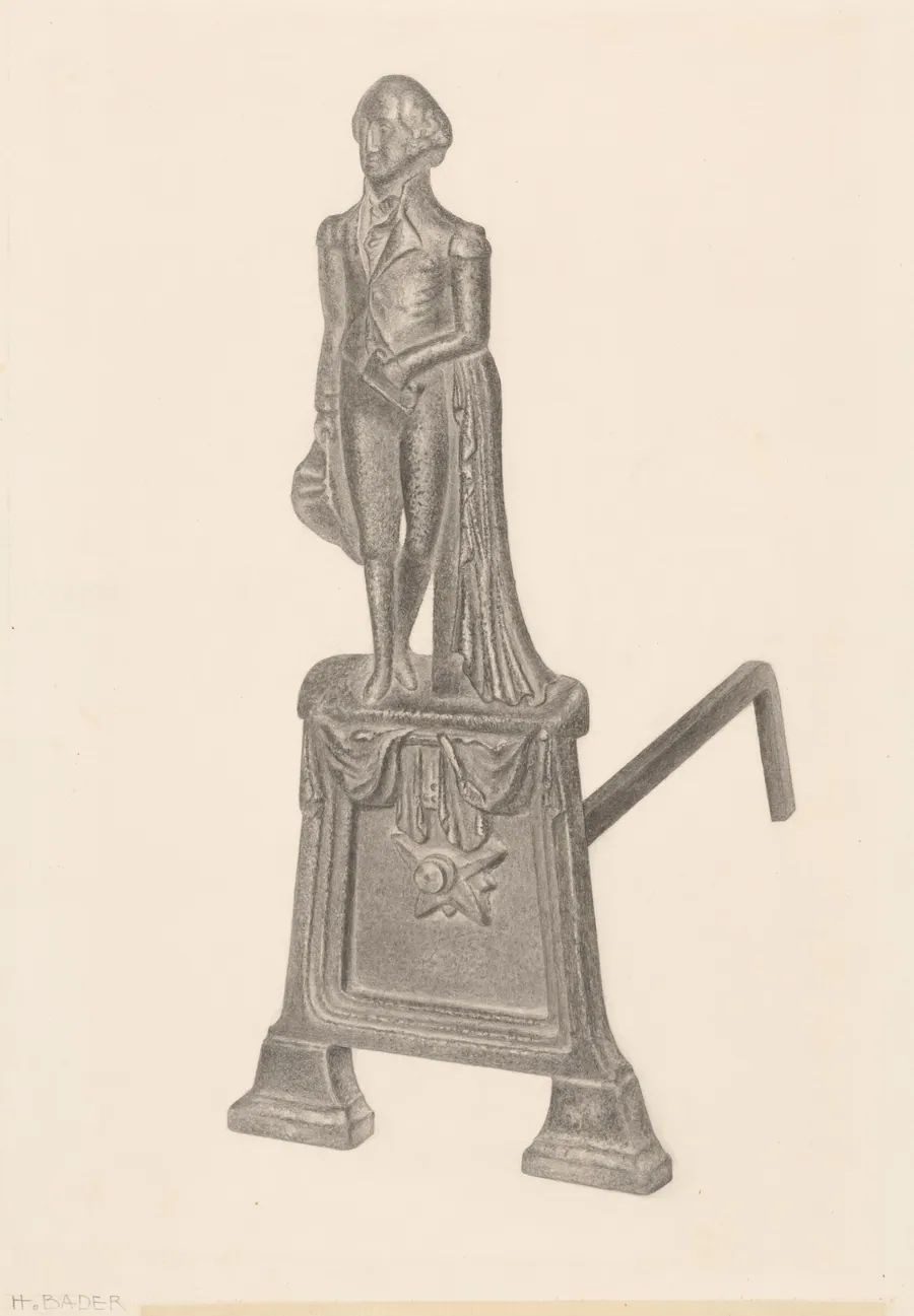 Andiron by Herman Bader