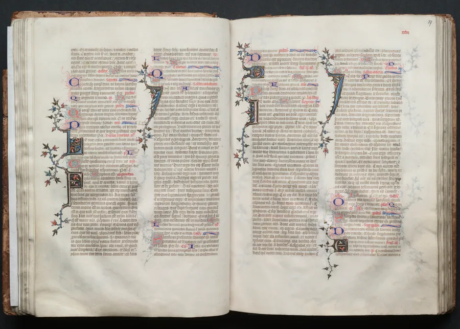 The Gotha Missal:  Fol. 37r, Text by Master of the Boqueteaux