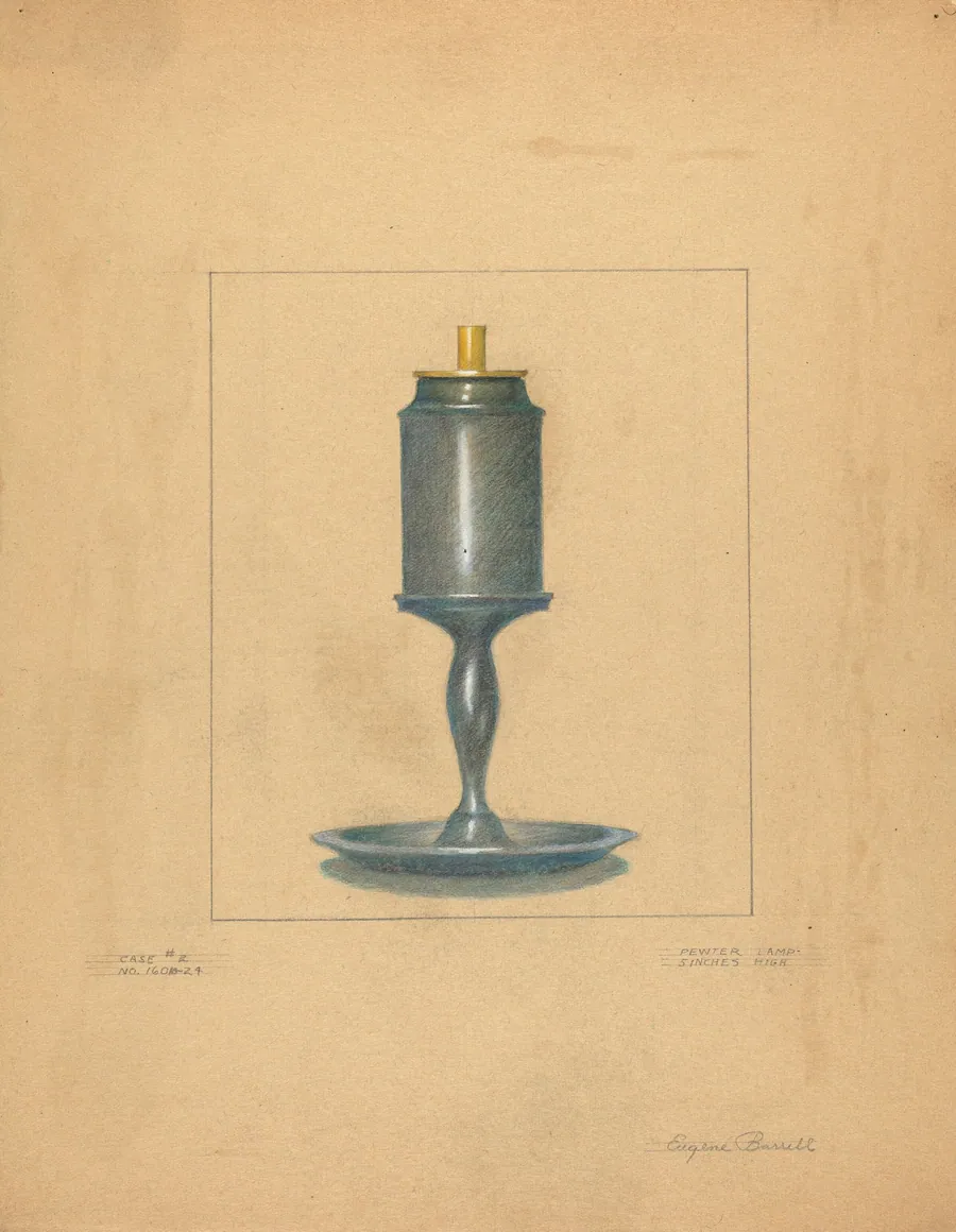 Pewter Lamp by Eugene Barrell