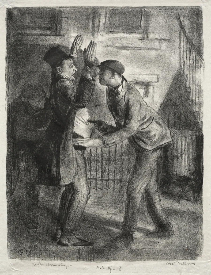 The Holdup, first state by George Bellows