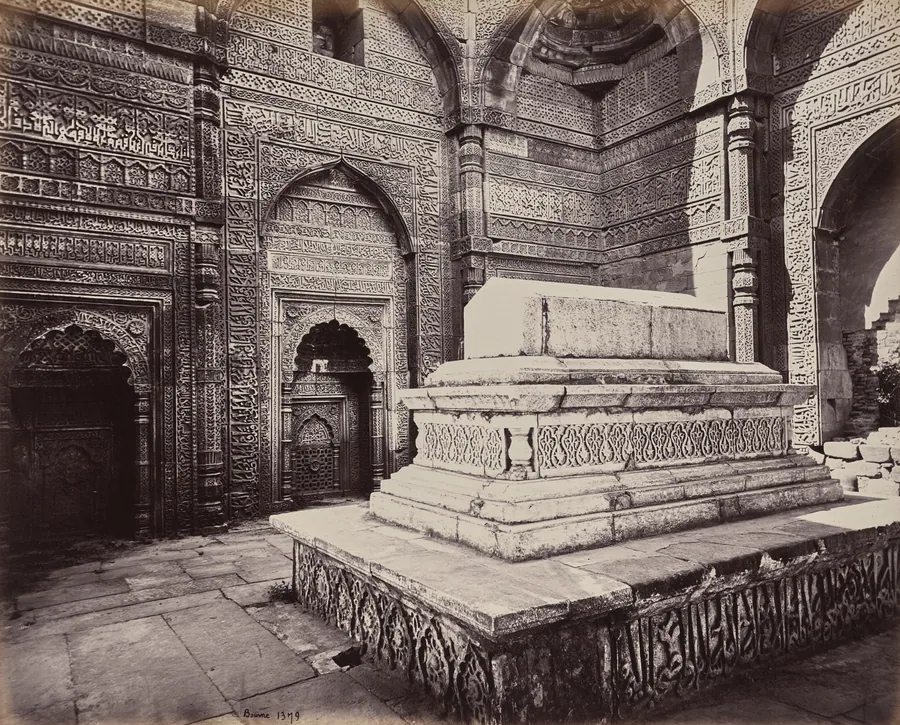 Delhi. Tomb of the Emperor Shums ooo deen Allomsh, Builder of the Kootub Minar in the Ruins of Old Delhi by Samuel Bourne