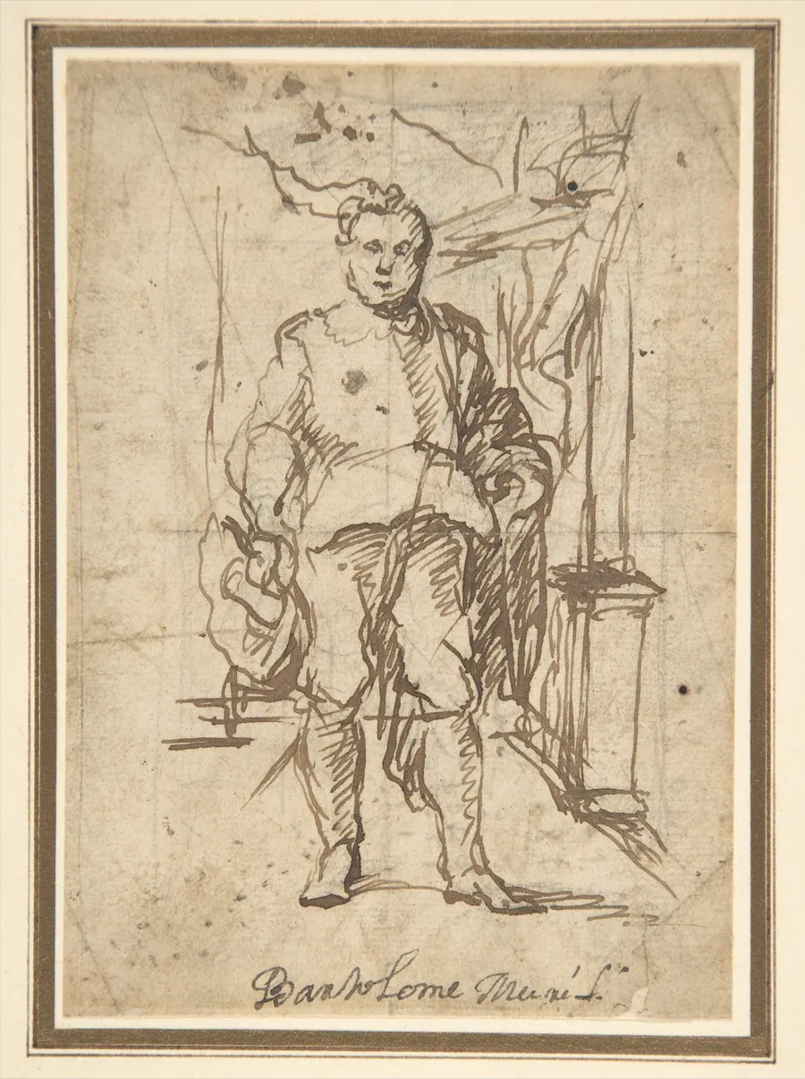 Standing Male Figure: Study for a Portrait by Bartolomé Estebán Murillo