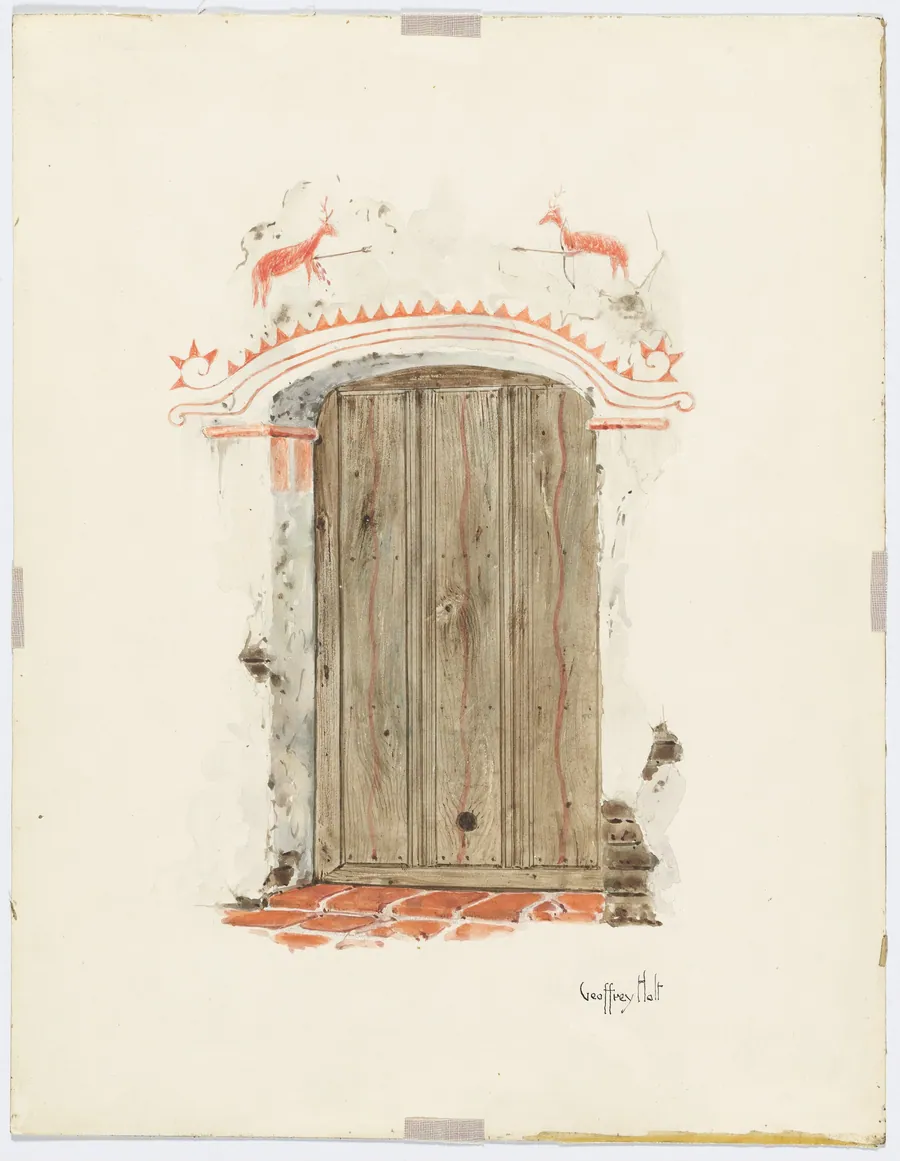 Restoration Drawing: Facade of Mission House by Geoffrey Holt