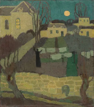 Drying the Linen, or Moonrise at the Priory