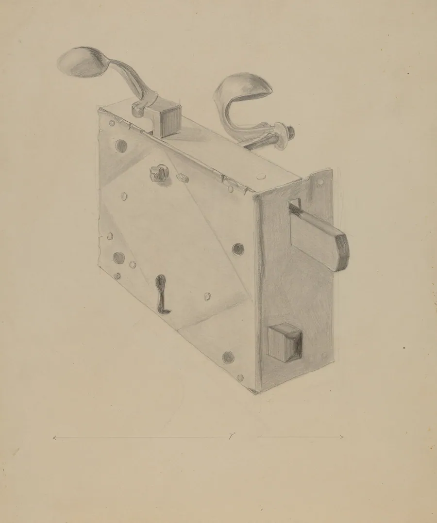 Rim Lock for Door by Donald Streeter