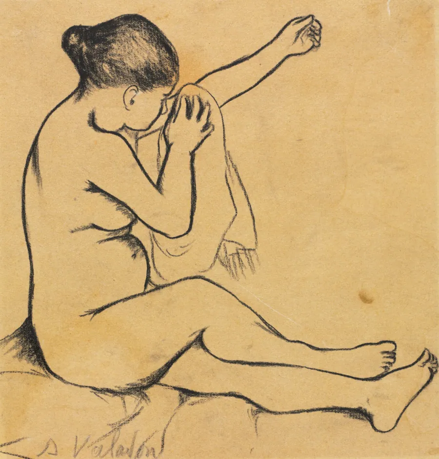 Seated Female Nude by Suzanne Valadon