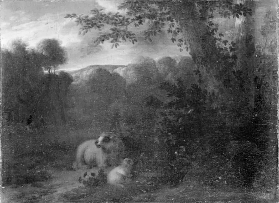 Landskab med får by Jan van der Meer (II)