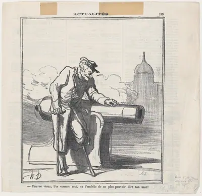 Poor old fellow. You are like me... it annoys you that you cannot speak up as you would like to, from 'News of the day,' published in Le Charivari, September 5, 1870