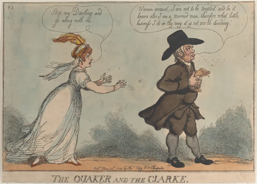 The Quaker and the Clarke by Thomas Rowlandson