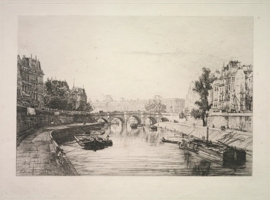 View from St. Michel Bridge by Maxime Lalanne