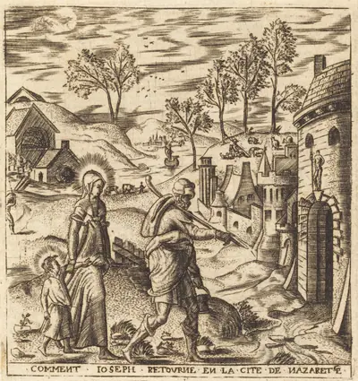 Joseph, Mary and Jesus Returning to Nazareth