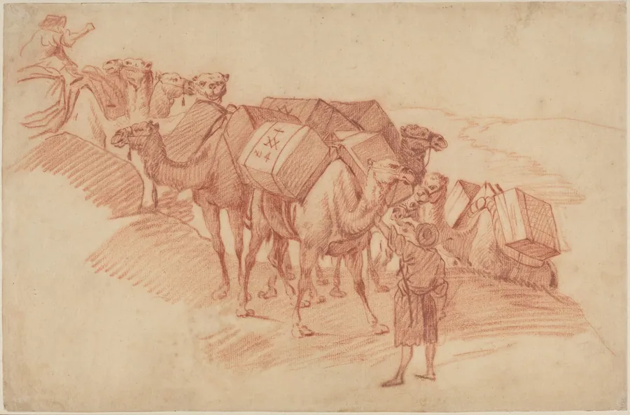 Camel Caravan by French 18th Century