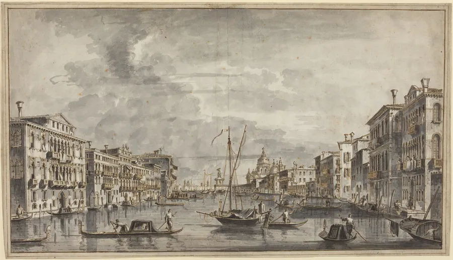 The Grand Canal Looking Toward the Salute and the Dogana by Francesco Tironi