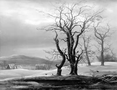 En egn ved Töplitz. Vinter