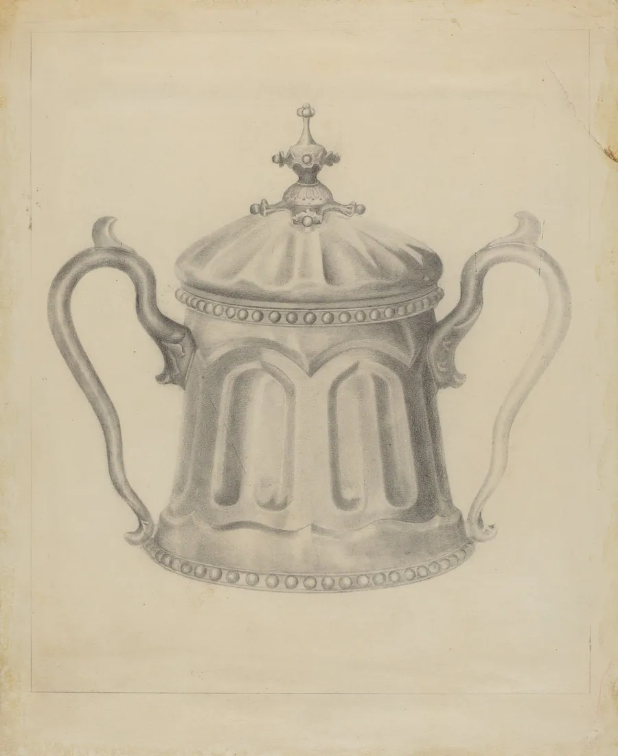Pewter Sugar Bowl by Samuel O. Klein