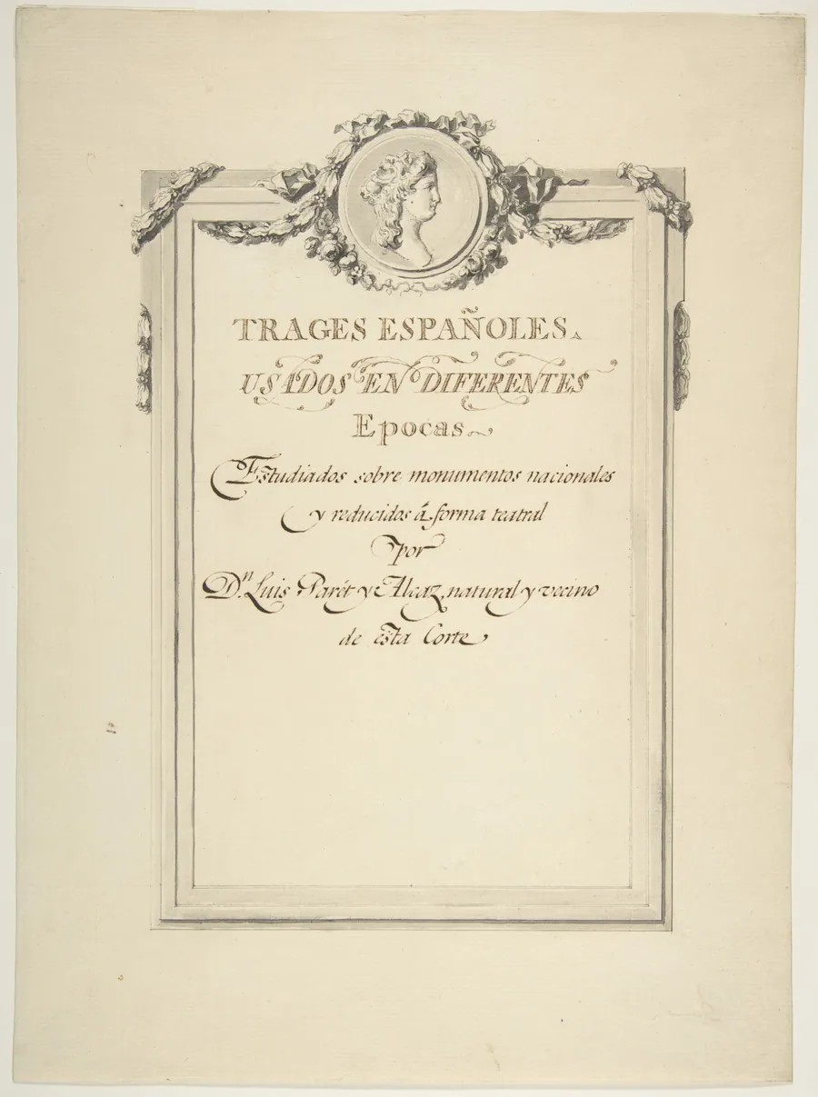 Design for a Title Page by Luis Paret y Alcazar
