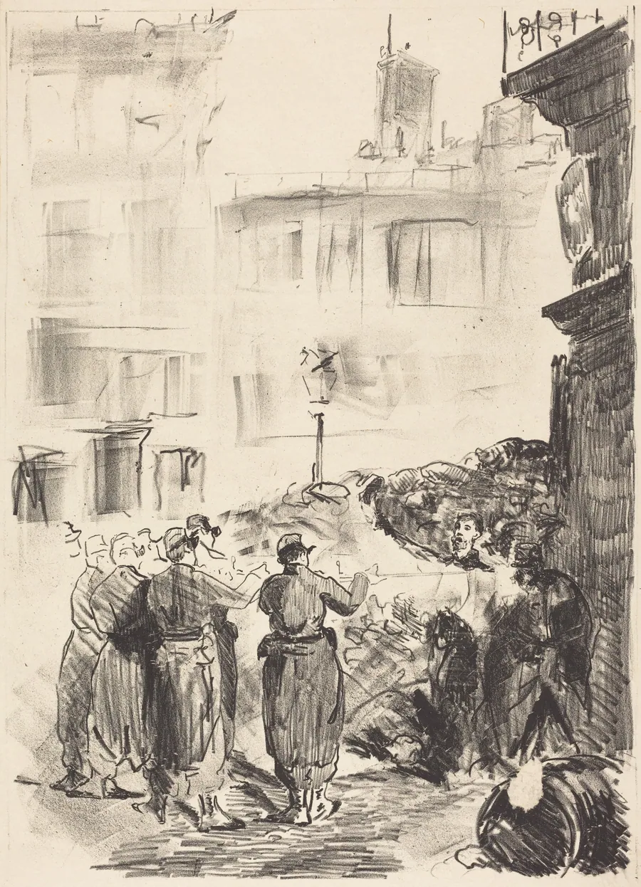 The Barricade (La barricade) by Edouard Manet