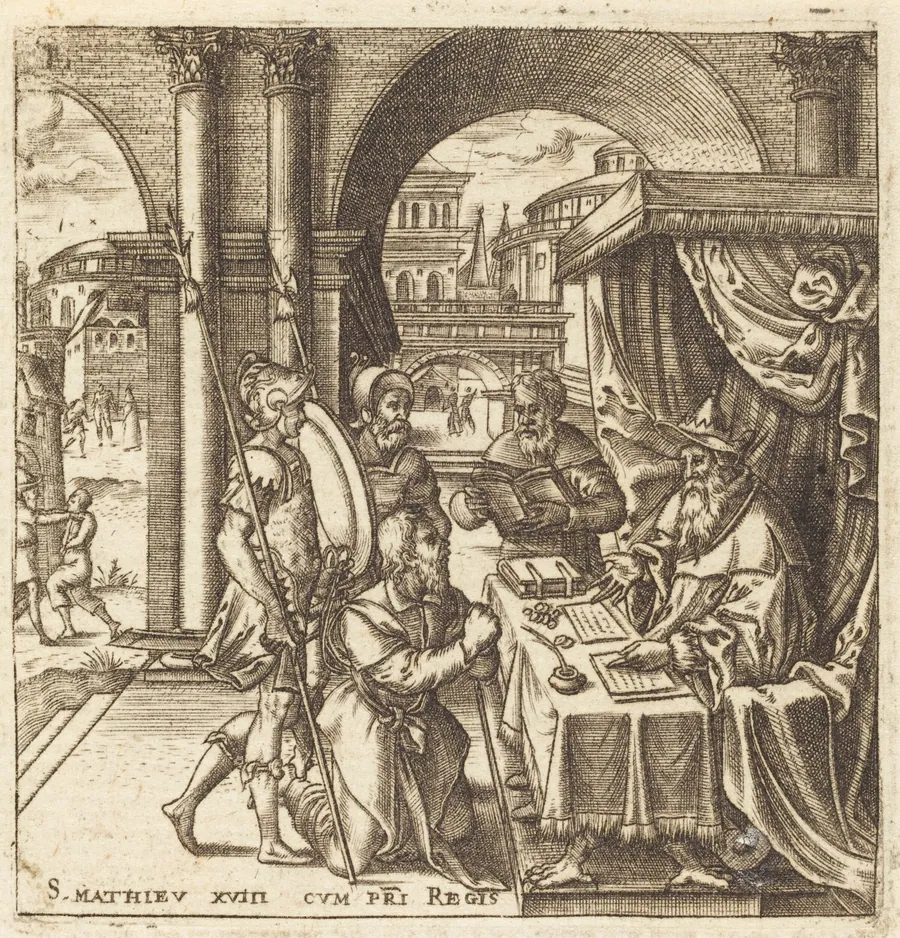 The Servant Begging for Mercy from His King by Léonard Gaultier