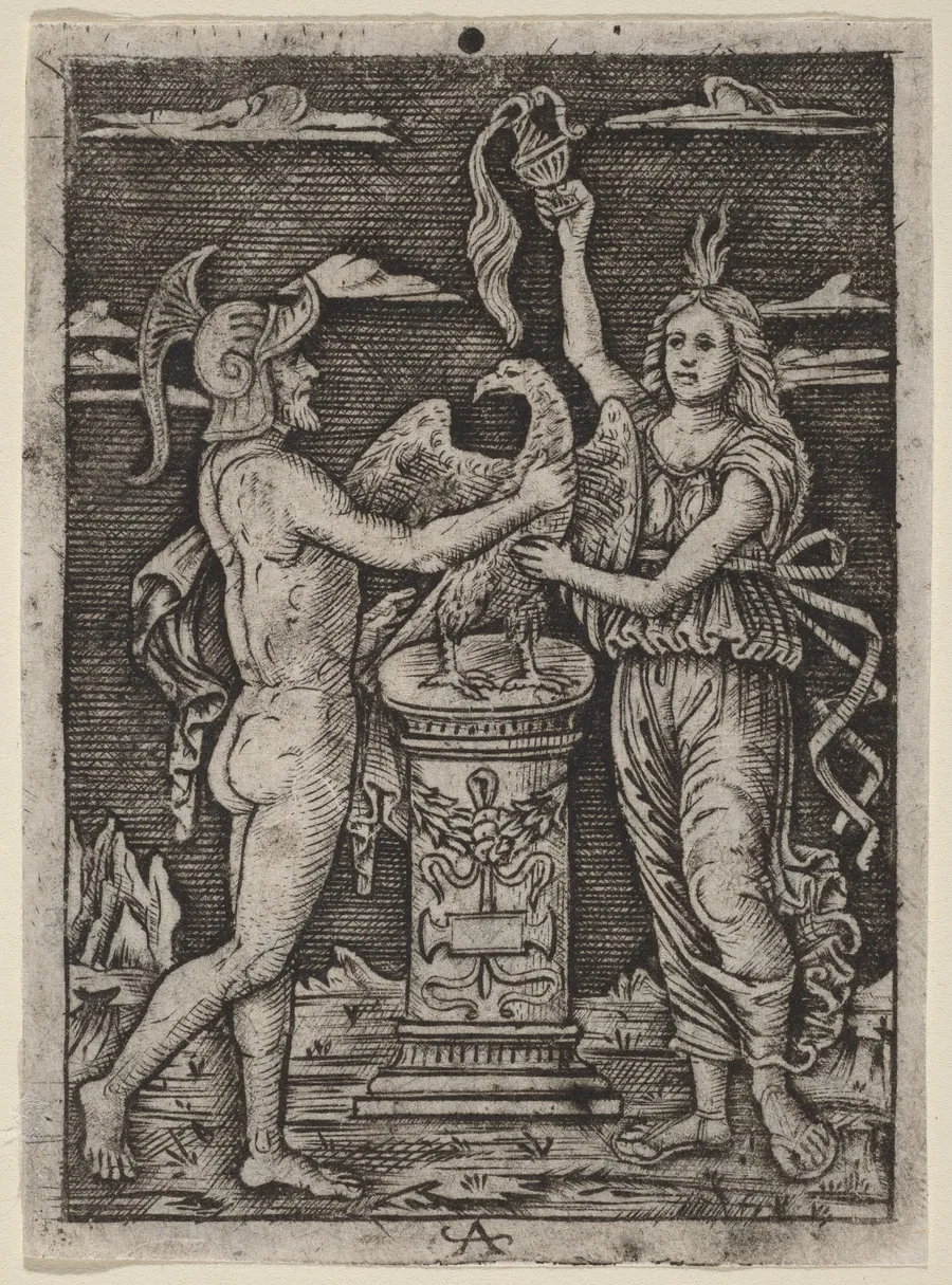 Consecration of an Eagle by Italian 16th Century