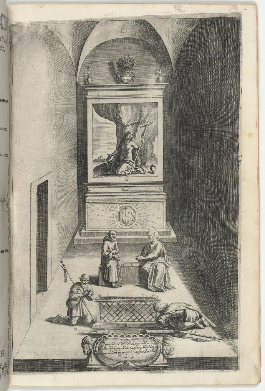 Interior of the Chapel of Mary Magdelene (Interno della cappella della Maddalena) [plate H] by Jacopo Ligozzi