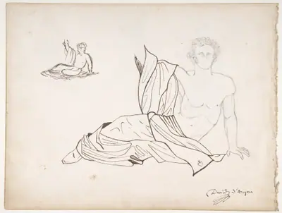 General Bonchamp Shown in a Pose Designed for His Tomb (Recto)