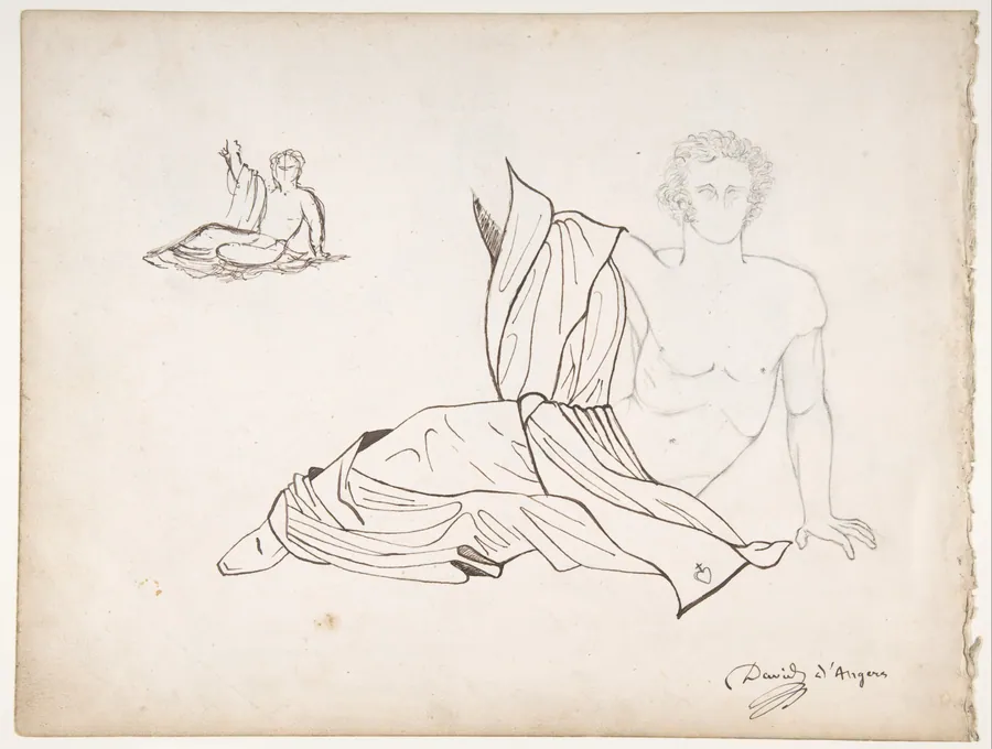 General Bonchamp Shown in a Pose Designed for His Tomb (Recto) by Pierre Jean David d'Angers