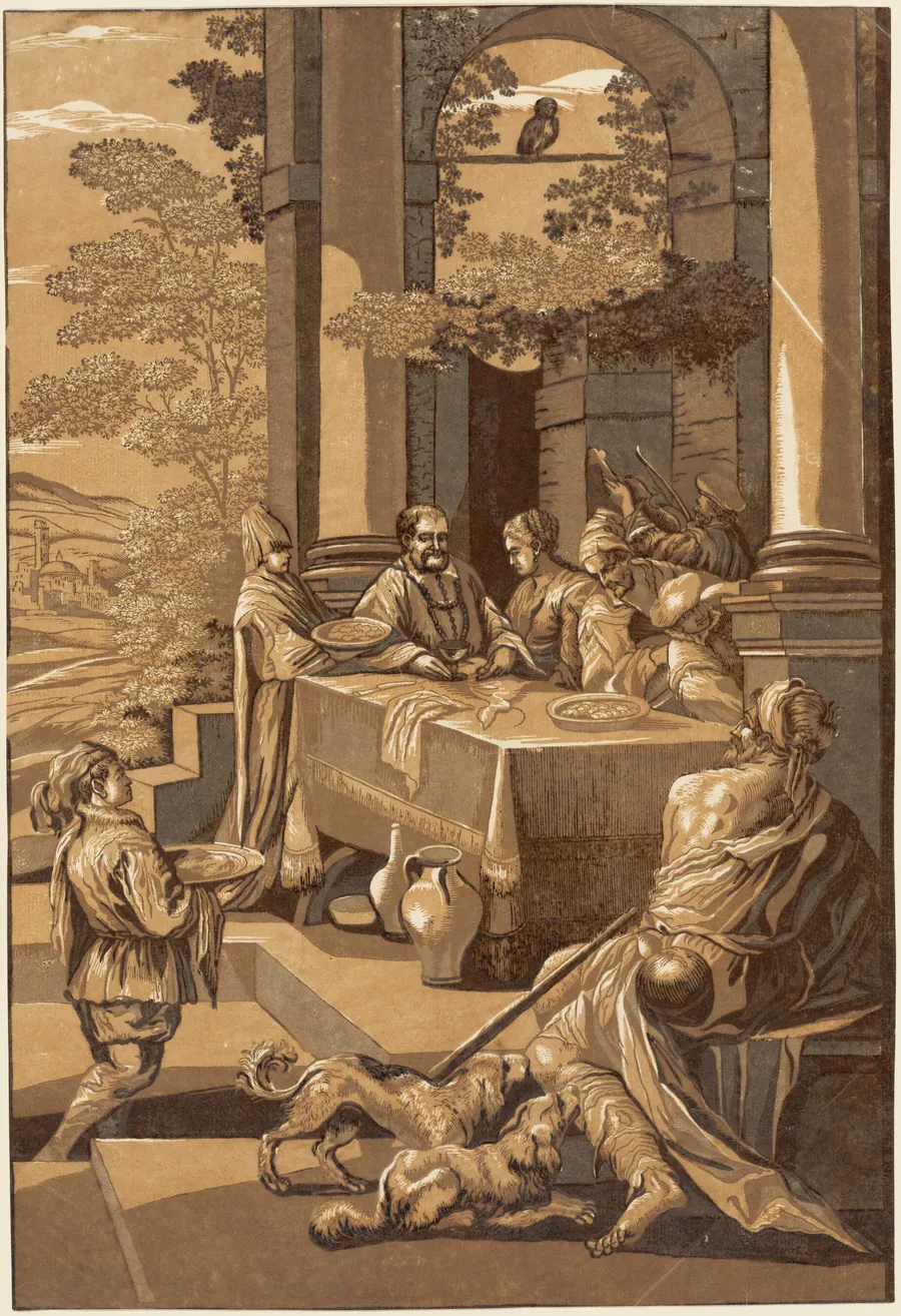 Dives and Lazarus (Right Panel) by John Baptist Jackson