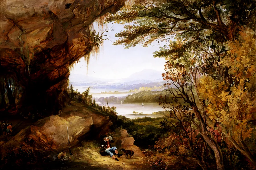 Scene on the Hudson (Rip Van Winkle) by James Hamilton, born near Belfast, Ireland 1819-died San Francisco, CA 1878