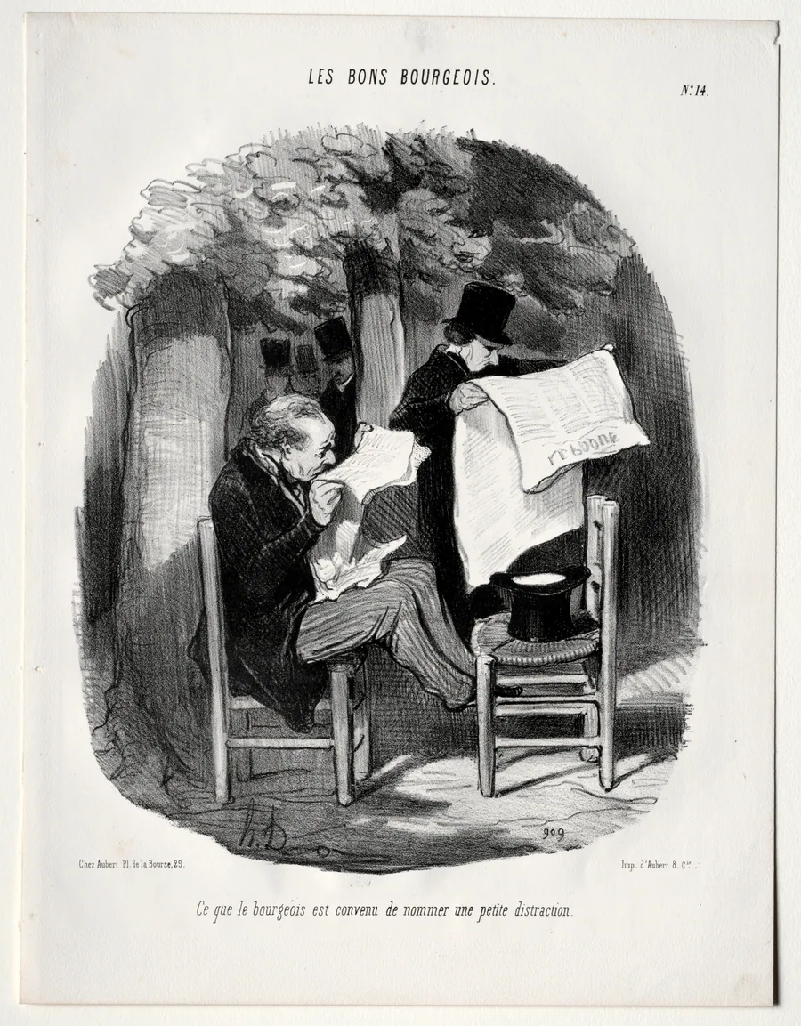 What the bourgeois calls a slight distraction by Honoré Daumier