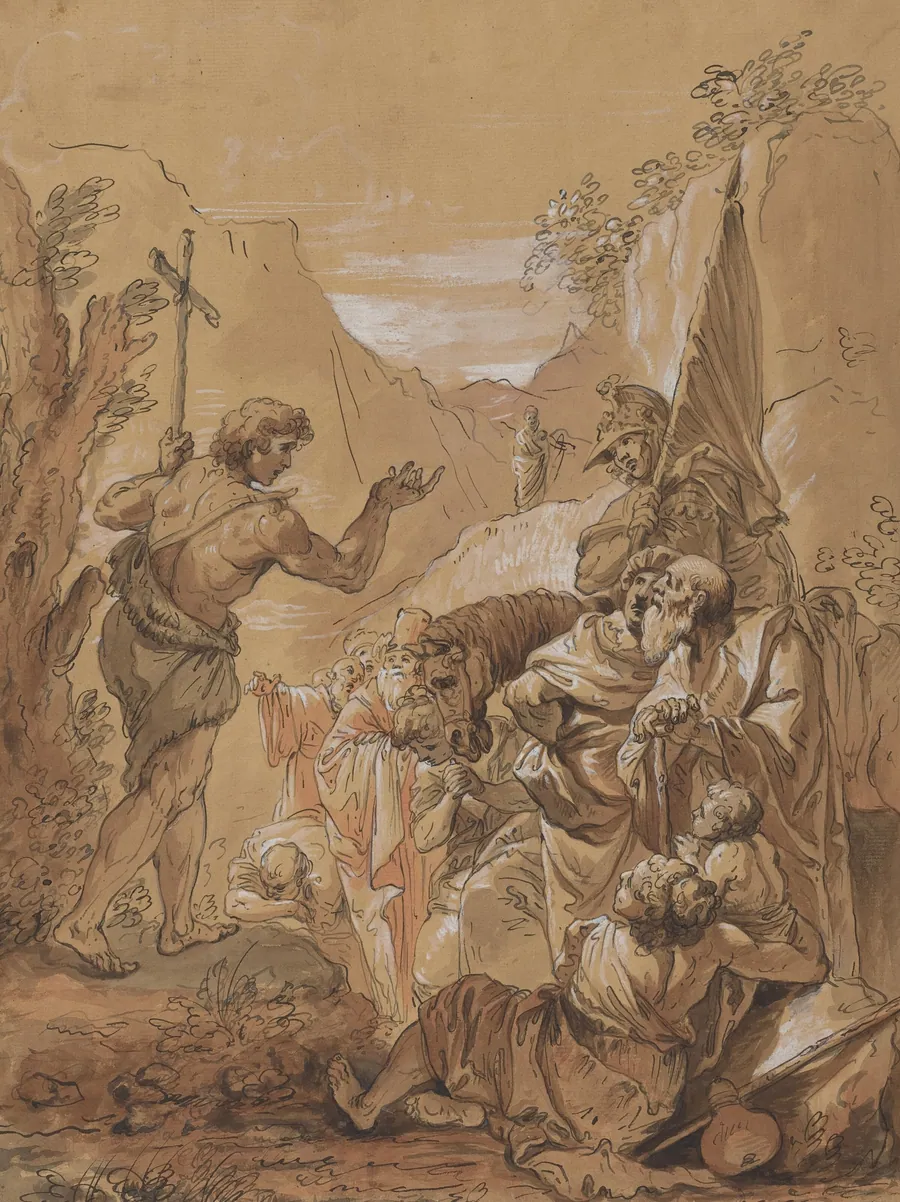 Preaching of John the Baptist in the Wilderness by Anonymous Artist