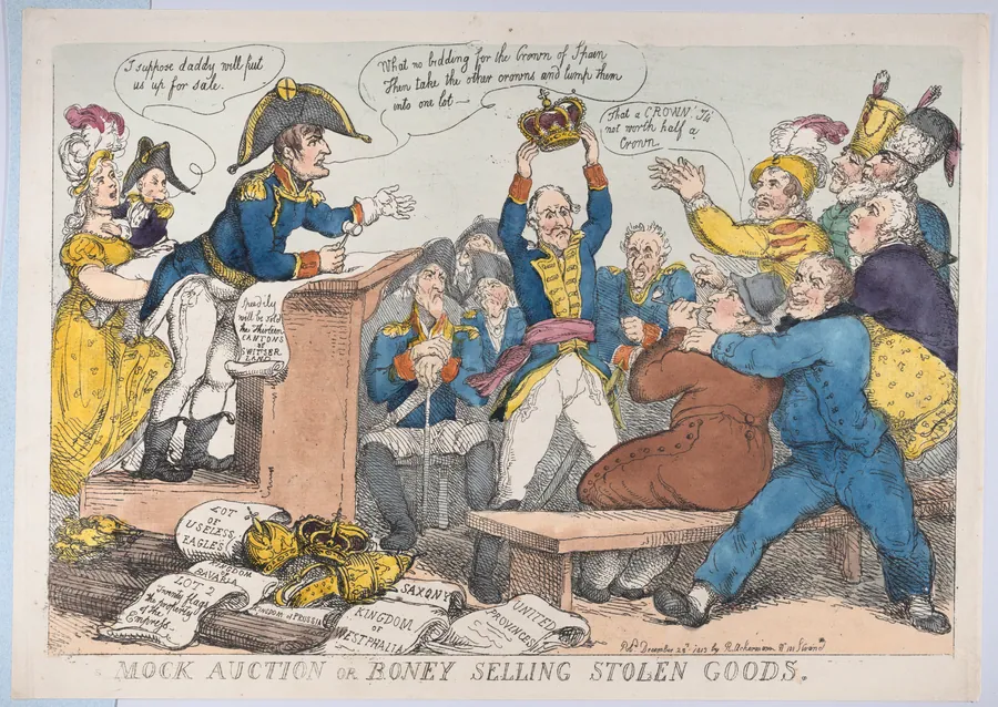 Mock Auction or Boney Selling Stolen Goods by Empress Marie Louise of France