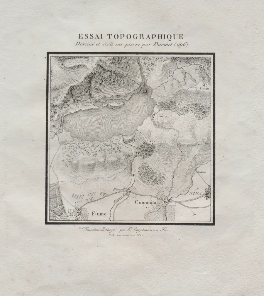 Receuil d'essais lithographiques:  Essai topographique by Darmet