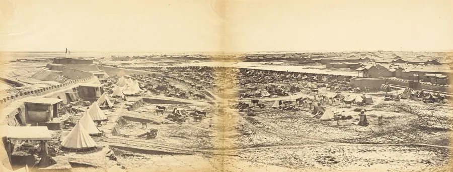 Interior of Pehtang Fort Showing Probyn's Horse, August 1, 1860 by Felice Beato