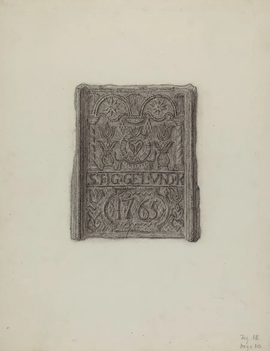 Pa. German Stove Plate by Elmer G. Anderson