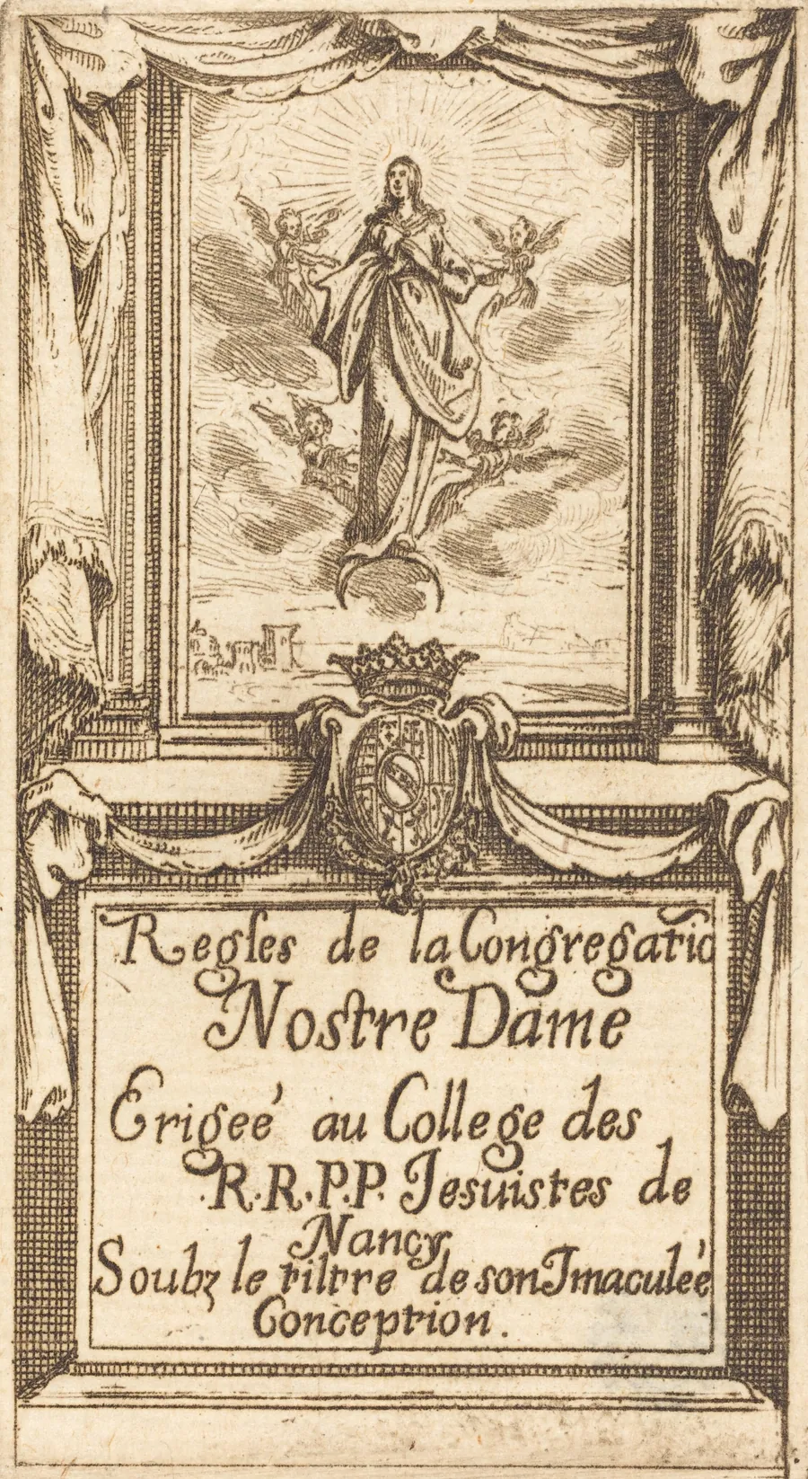 Frontispiece for The Rules of the Order of Our Lady by Jacques Callot