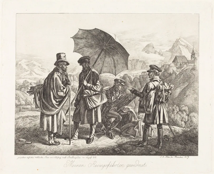 Painters on Their Travels (Die Maler auf der Reise) by Johann Adam Klein