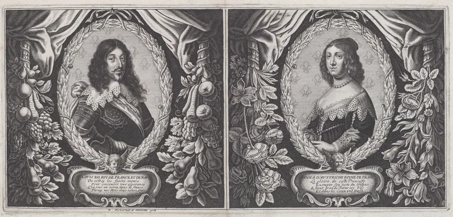 Louis XIII and Anna d'Austriche by Balthasar Moncornet