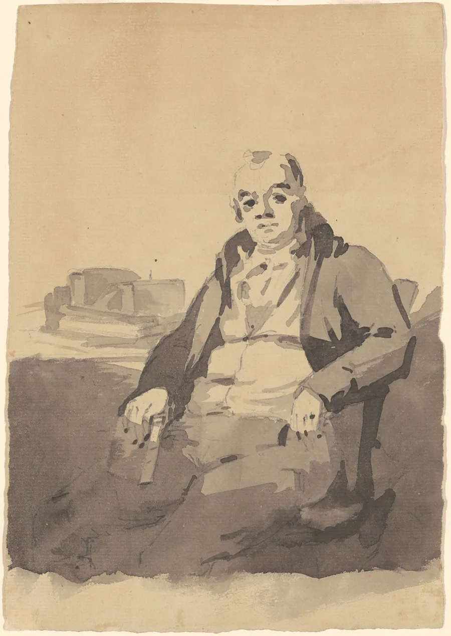 Man Holding a Book [recto] by Thomas Sully