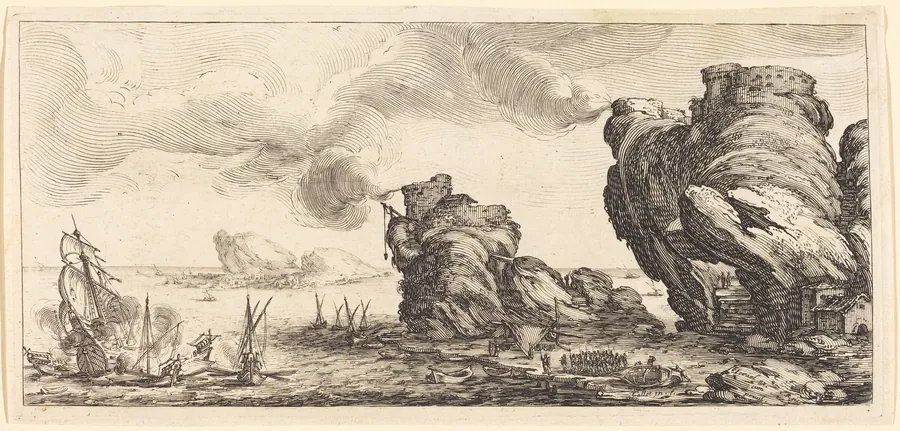 The Naval Battle by Jacques Callot