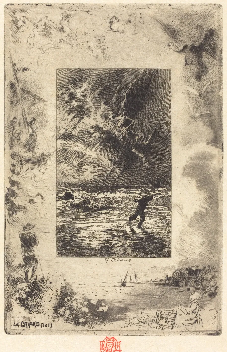 Le Criard (The Shrieker) by Félix-Hilaire Buhot