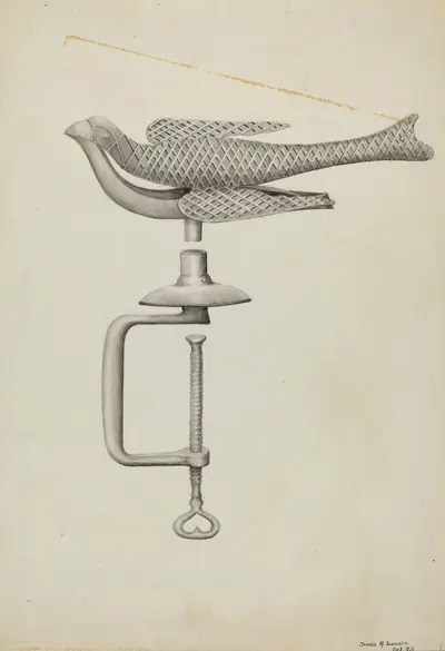 Silver Bird Sewing Holder