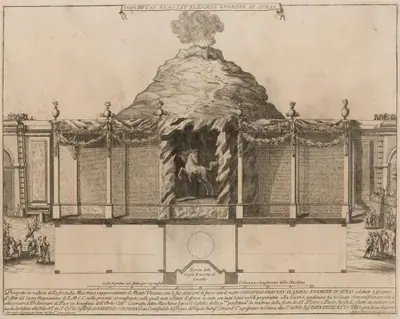 The Seconda Macchina for the Chinea of 1727: Mount Vesuvius